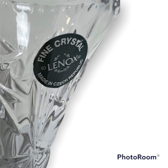 Lenox Crystal Bud Vase Pinwheel Cut Design - Picture 7 of 16